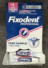 Fixodent Professional Denture Adhesive Cream 0.35 oz Each 50 Per Box