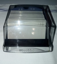 VTG Rolodex Business Card Address File Box Small All Cards Blank Pre Owned S310C