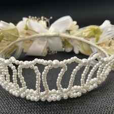 Pearl, Artificial Flower Tiara