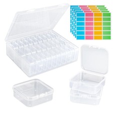 Bead Organizer Box, 30Pcs Small Clear Plastic Bead Storage Containers, 1 Craf...