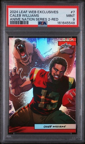 2024 Leaf Web Exclusives Caleb Williams Anime Nation Series 2 Red /25 PSA 9 RC⁠