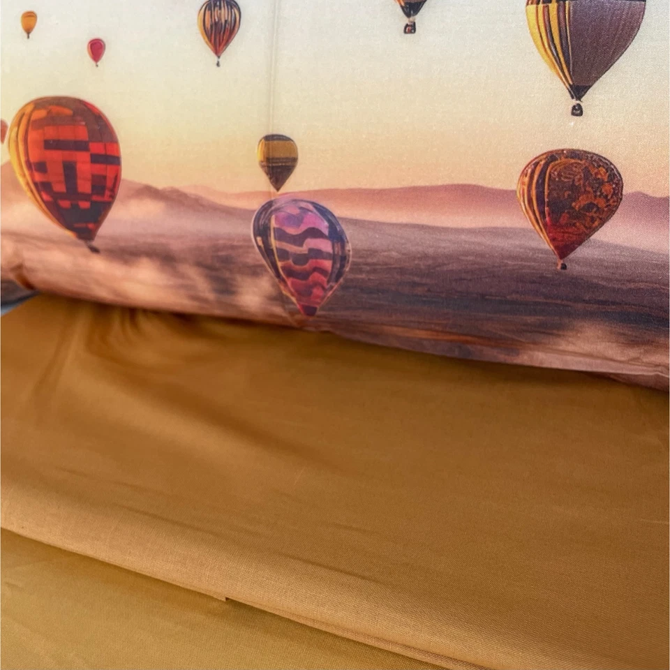 Completo Lenzuola Una Piazza e Mezza di Caleffi in Cotone Art. Mongolfiere - Immagine 3 di 4