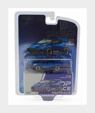 1:64 POP-RACE-LIMITED Toyota Yaris Gr Pandem 2023 Blue Black PRE004 MMC