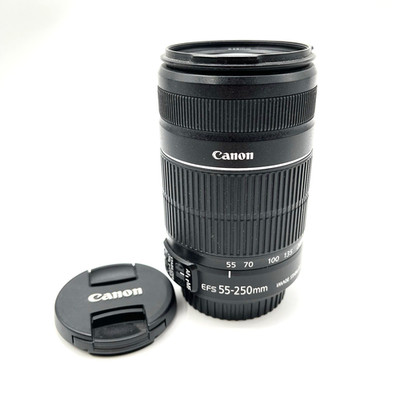 Canon EF-S 55-250mm  4.0-5.6 IS STM Objektiv getestet guter Zustand  