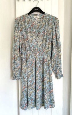 Next Grün Blumen William Morris Print Kleid Größe 10
