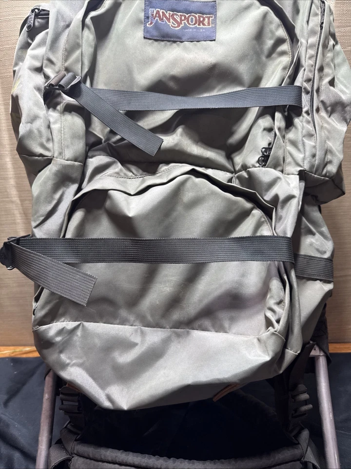 MOCHILA DE CAMPING VINTAGE JANSPORT MARCO EXTERNO BRONCEADO SENDERISMO Foto 3 de 4