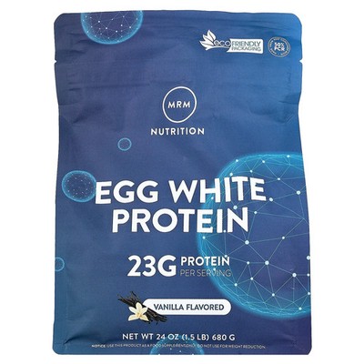 MRM Natural Egg White Protein Vanilla 24 oz 680 g Antibiotic-Free,