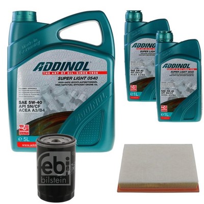 FEBI Inspektionspaket 7L ADDINOL SUPER LIGHT 0540 für VW Sharan 7M8 7M9 7M6