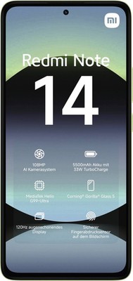 Xiaomi Smartphone Redmi Note 14 128GB Lime Green B Ware