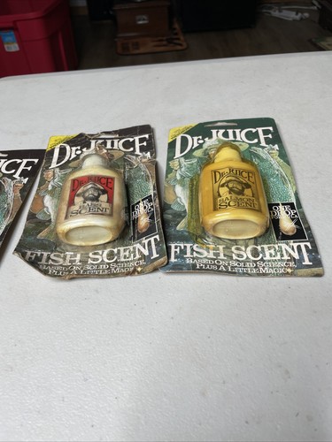 Vtg Lot of 3 Dr Juice 1.25 oz Fish Scent Bass Salmon Carp AVEC Pheromones READ - Picture 10 of 10