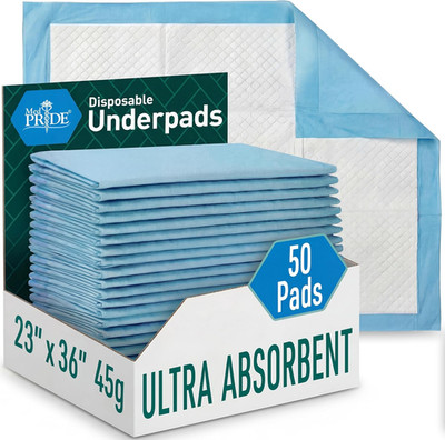 Disposable Chux Pads 23in X 36in, Super Absorbent Bed Pads for Incontinence, Und