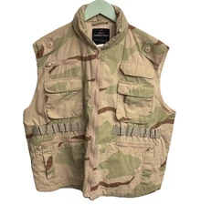 VTG Rothco Men’s Large Military Ranger Vest Tactical Hunting Camouflage w/ Hood