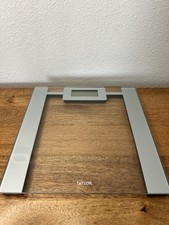 Taylor Digital Glass Bathroom Scale With Gray Accents Clear Up To 330 lbs