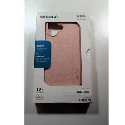 Incase ICON Hard Cover Case for Apple iPhone 16 Pink MagSafe Drop Protection