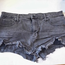 90s Vintage Mossimo Deconstructed 18 34 Short-shorts Black