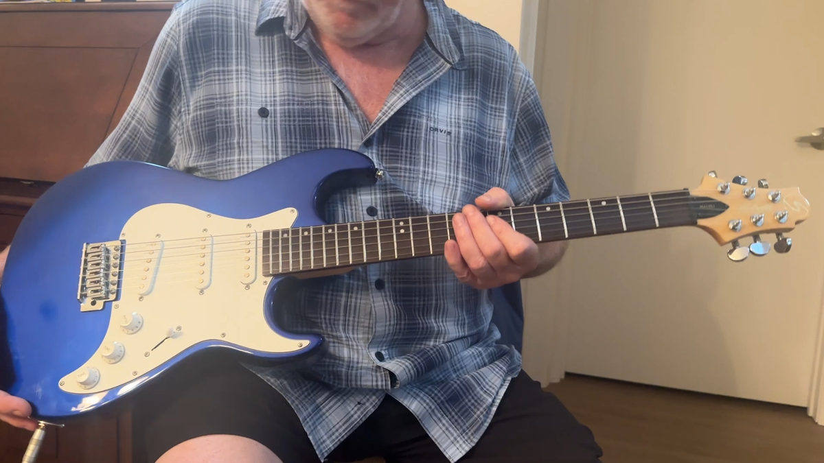 Electric Guitar Blue Samick Greg Bennett Malibu MB-1 Signature