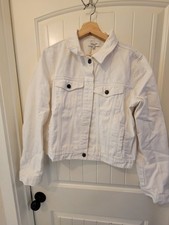 Carly Jean Los Angeles Button Up White Denim ...