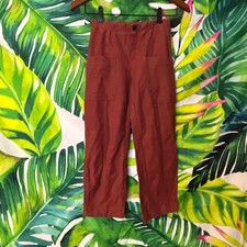 Zara Girls 11/12 Rust Red Straight Leg Cargo School Autumn Winter Casual Pants