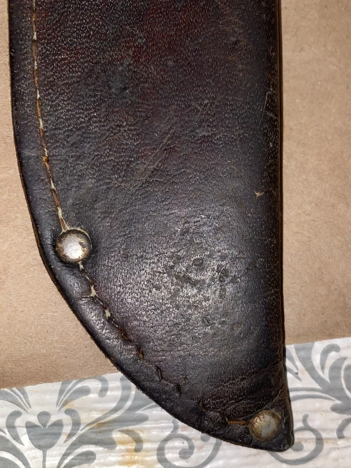 Schrade Walden Bowie Hunter 皮革鞘复古 — 第 3/4 张图片