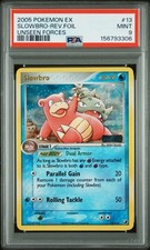2005 POKEMON EX UNSEEN FORCES #13 SLOWBRO-REVERSE FOIL PSA 9