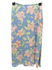 Lauren Ralph Lauren Vintage 100 Silk Floral Maxi Skirt Size 6