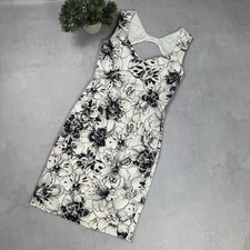 Versace Women Mini Dress Short Flower Print White Size 44