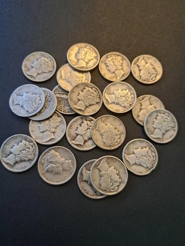 Lot (20) Mixed Dates / Mint Mercury Dimes