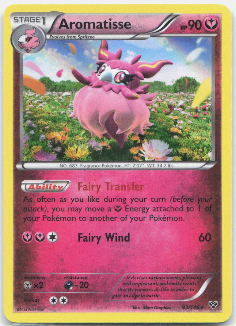 Aromatisse 93/146 Holo Rare XY Pokemon Holo Near Mint