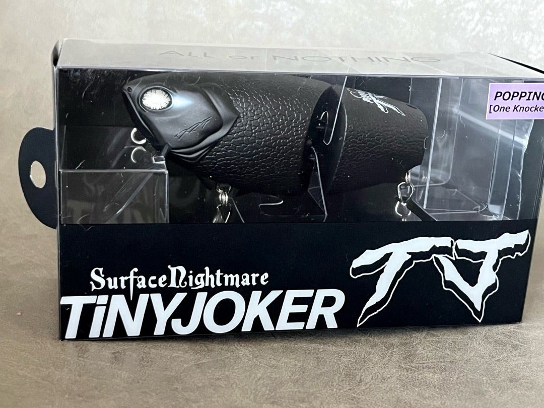 DRT TiNY JOKER POPPING KAGE Matte Black Color 1.5oz Topwater Lure