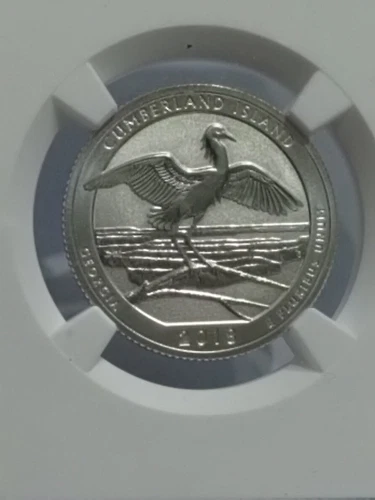 2018 S CUMBERLAND ISLAND GEORGIA SILVER REVERSE PROOF 70 25 CENT QUARTER NGC