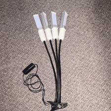 4-Head LED Full Spectrum Grow Light Clip-On Gooseneck, Dimmable Timer, Adapter