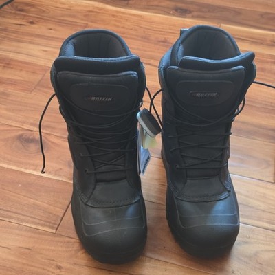 Baffin Men's Waterproof Winter Work Boots Black Lace Up Rubber Sole Size 12