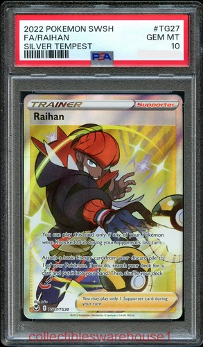 Pokemon Silver Tempest Raihan TG27 PSA 10