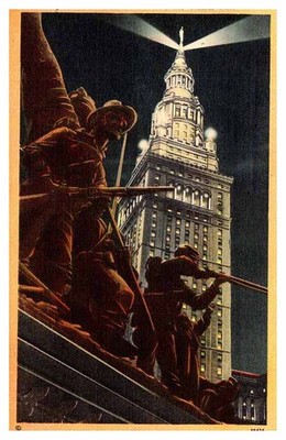 Postcard MONUMENT SCENE Cleveland Ohio OH m/09 AR9289