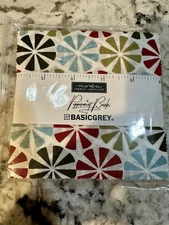 NIP Peppermint Bark BasicGrey Moda Charm Pack (42) 5” 100% Cotton