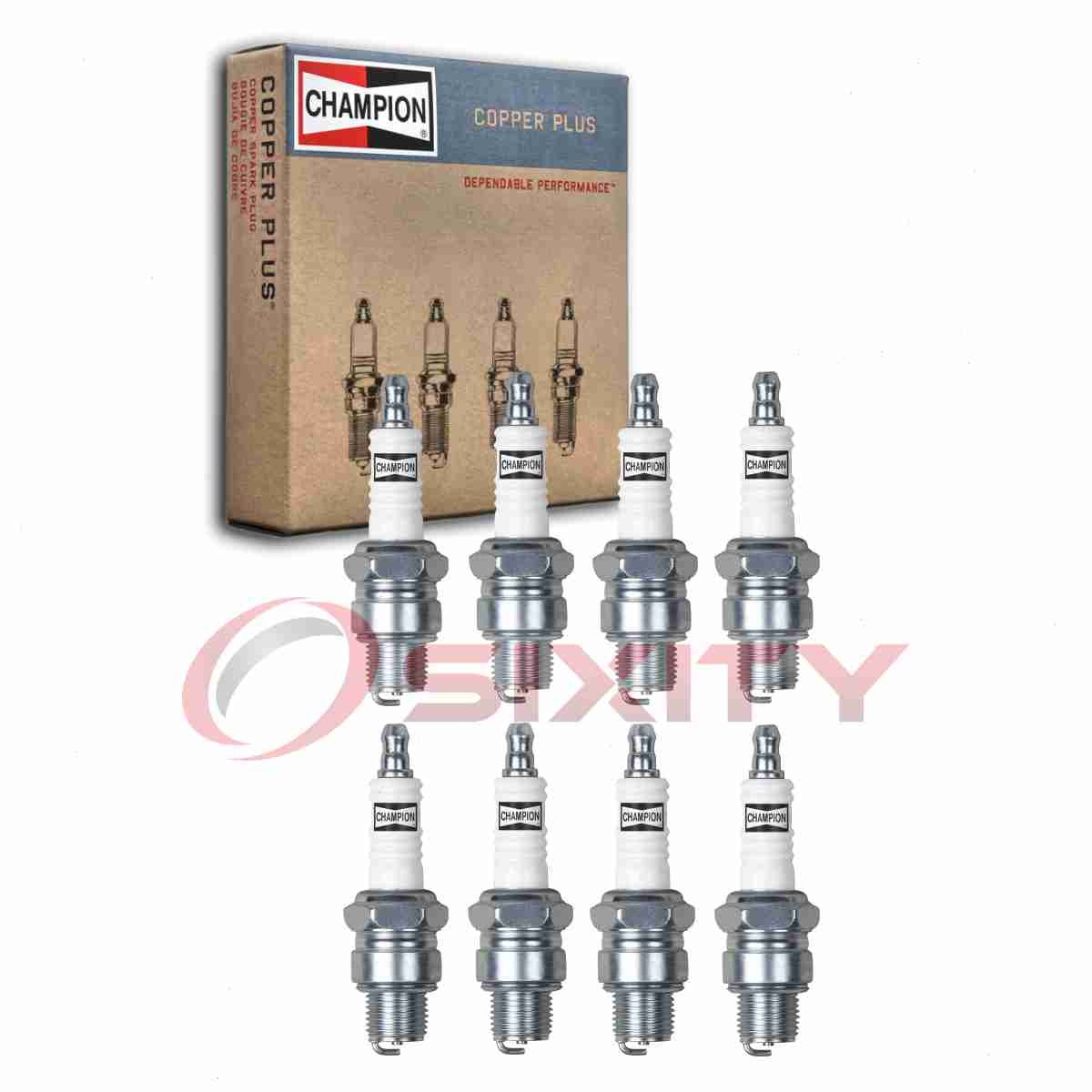 8 pc Champion Copper Plus 828M Spark Plugs for QL77JC4 707 4551 3579 1472 hq