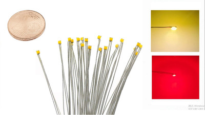 20 Stück LED 0805 Duo Bi-Color Warmweiß/Rot am Draht 16cm gelötete Lichtwechsel