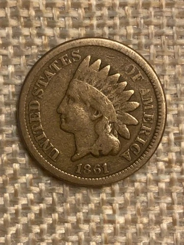 1861 Indian Head Cent: Original VG