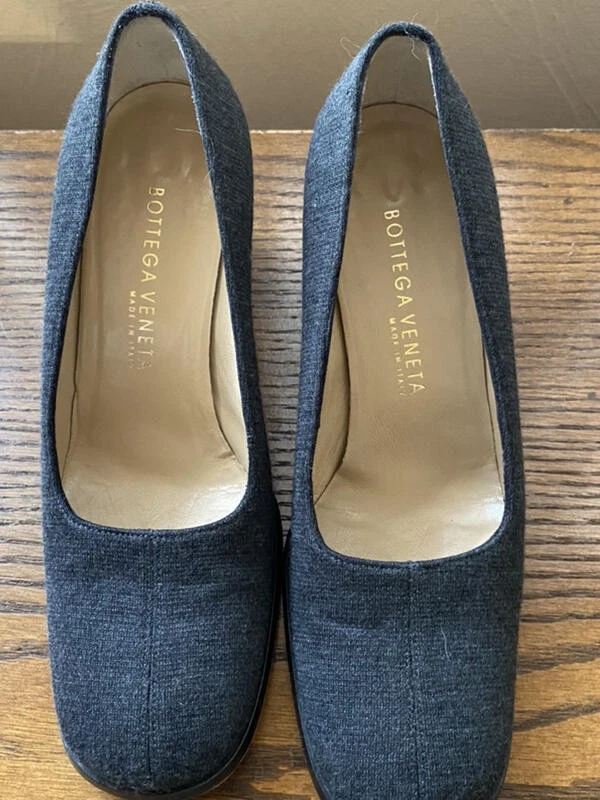 Отличный Bottega Veneta серый каблуки платье туфли носили дважды 7,5 - Изображение 2 из 4