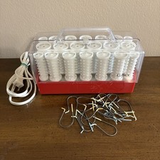 Clairol Style Setter Hot Rollers Curlers C-20-1 Pageant Vintage Red Case Tested