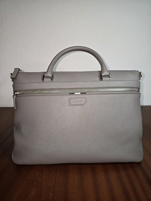 Bally Aktentasche Aus Geprägtem Leder In Beige Neu
