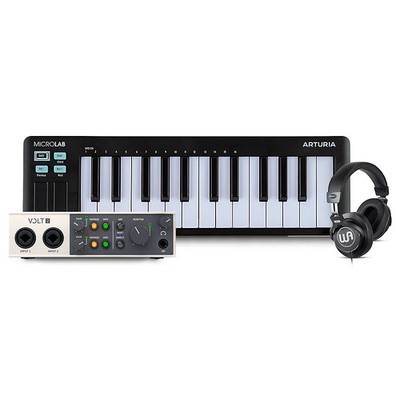 Arturia MicroLab mk3 25key Keyboard Controller wUA InterfaceWA Headphone Blk