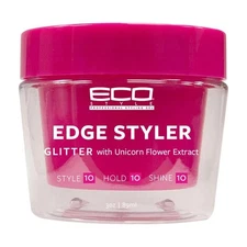 Eco Styler Edge Style Glitter Gel with Unicorn Flower Extract 8 Oz., Unisex, Moi