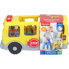 Fisher-Price Little People Big Yellow Bus,musical push-pull toy Smart Stages
