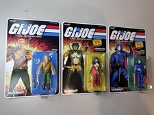 GI Joe Super7 ReAction  DUKE COBRA COMMANDER & SERPENTOR 3.75    Figure New