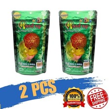 2 X Okiko Head Up Cichlid Flowerhorn Hump Fish Food Floating Pellet Size M 100g