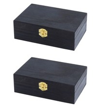 Creative Hobbies Black Wooden Keepsake Box with Gold Clasp - 6″ × 4″ × 2″...