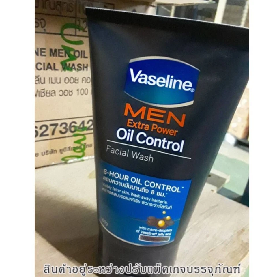 3Vaselina Lavado Hombres Aceite Control Facial Espuma 100g Elimina la Piel Facial Visiblemente Más Clara Foto 4 de 4