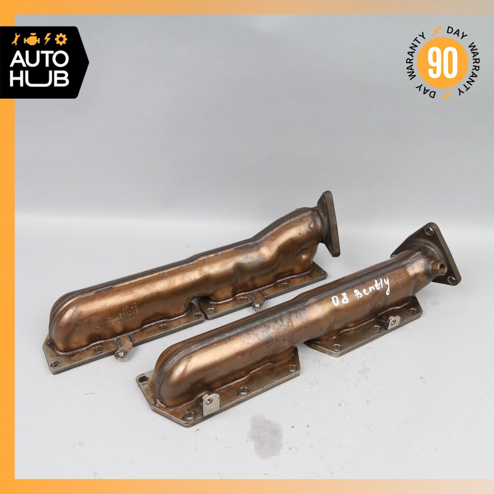 03-13 Bentley Continental Flying Spur 6.0L W12 Exhaust Manifold Set of 2 OEM