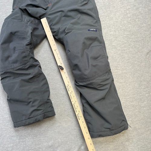 Lands End Snow Bib Kids 12 Gray Squall Waterproof Insulated Iron Knee Overall - Picture 18 of 20